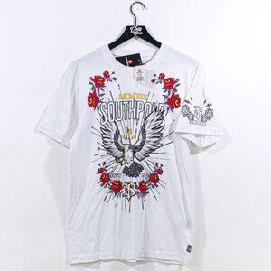 SouthPole T-Shirt Medium Y2K Eagle Roses Hip Hop Mall Goth Skater NWT